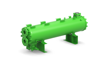 Water-cooled condensers from the P series in seawater-resistant design